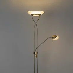 Stehleuchte Messing inkl. LED und Dimmer mit Leselampe - Empoli