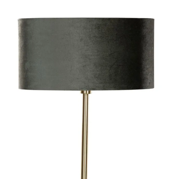 Stehleuchte Messing mit ovalem Samt-Schirm Grün 50cm - Simplo