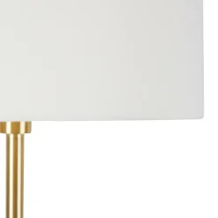 Stehleuchte Messing mit Schirm weiß 50 cm - Simplo