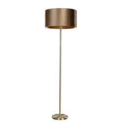 Stehleuchte Messing mit Samt-Schirm Bronze 50cm - Simplo