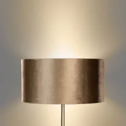 Stehleuchte Messing mit Samt-Schirm Bronze 50cm - Simplo