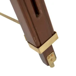 Stehleuchte Messing mit Schirm hellbraun 50 cm Stativ - Cortin