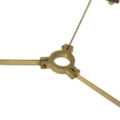 Stehleuchte Messing mit Schirm hellbraun 50 cm Stativ - Cortin