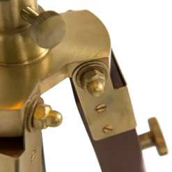 Stehleuchte Messing mit Schirm hellbraun 50 cm Stativ - Cortin