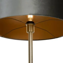 Stehleuchte Messing mit Samt-Schirm Grün 50cm - Simplo