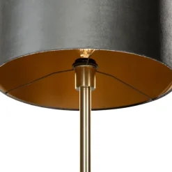 Stehleuchte Messing mit Samt-Schirm Grün 40cm - Simplo