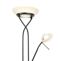 Stehleuchte schwarz inkl. LED und Dimmer mit Leselampe dim to warm - Empoli