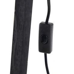 Stehleuchte schwarz mit dunkelgrauem Schirm 45 cm - Tripod