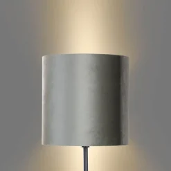 Stehleuchte Schwarz mit Grünem Samt-Schirm 40cm - Simplo