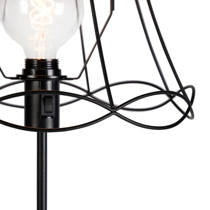 Stehleuchte schwarz mit Granny Frame 35 cm verstellbar - Parte