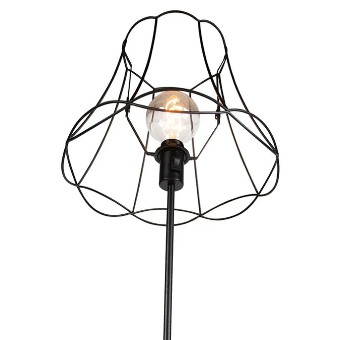 Stehleuchte schwarz mit Granny Frame 35 cm verstellbar - Parte