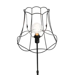 Stehleuchte schwarz mit Granny Frame 35 cm verstellbar - Parte