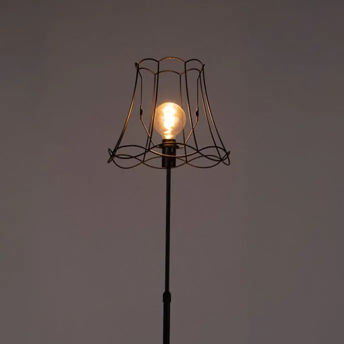 Stehleuchte schwarz mit Granny Frame 35 cm verstellbar - Parte
