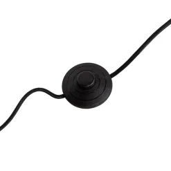 Stehleuchte schwarz mit Kupfer 3-Licht - Mesh