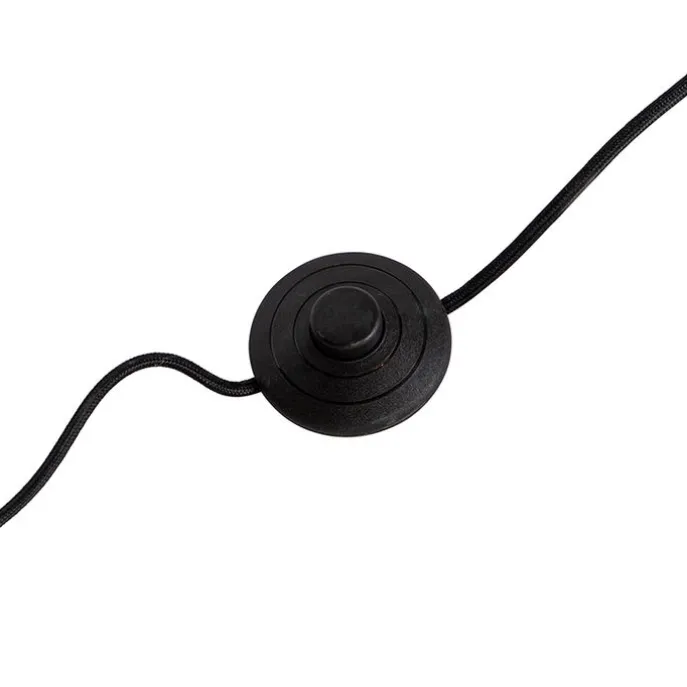 Stehleuchte schwarz mit Kupfer 3-Licht - Mesh