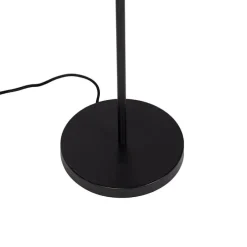 Stehleuchte schwarz mit Kupfer 3-Licht - Mesh