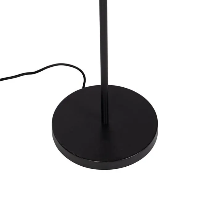 Stehleuchte schwarz mit Kupfer 3-Licht - Mesh