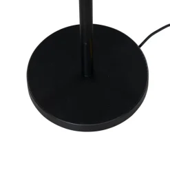 Stehleuchte Schwarz mit ovalem Samt-Schirm 50cm - Simplo