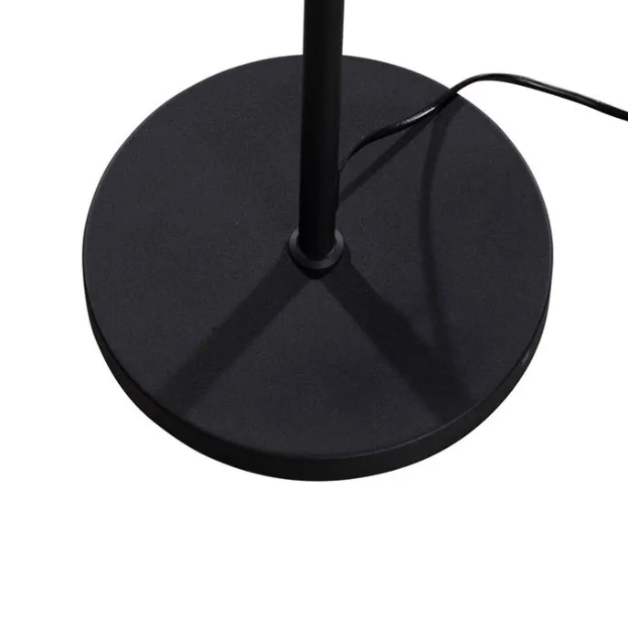 Stehleuchte Schwarz mit ovalem Samtschirm 50cm - Parte