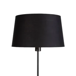 Stehleuchte schwarz mit schwarzem Schirm 35 cm verstellbar - Parte