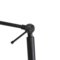Stehleuchte schwarz mit Schirm hellgrau 50 cm verstellbar - Editor