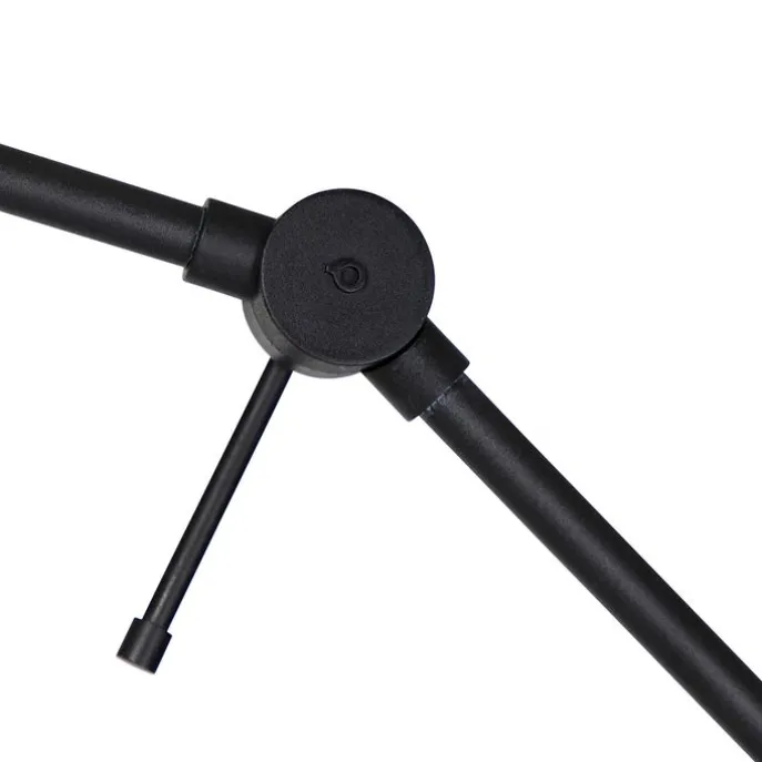 Stehleuchte schwarz mit Schirm hellgrau 50 cm verstellbar - Editor