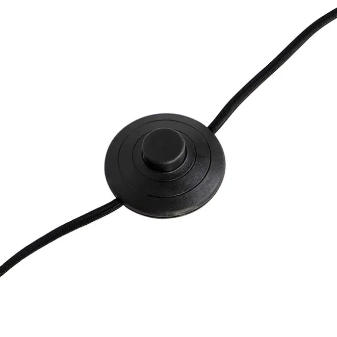 Stehleuchte schwarz mit Schirm weiß 50 cm - Simplo