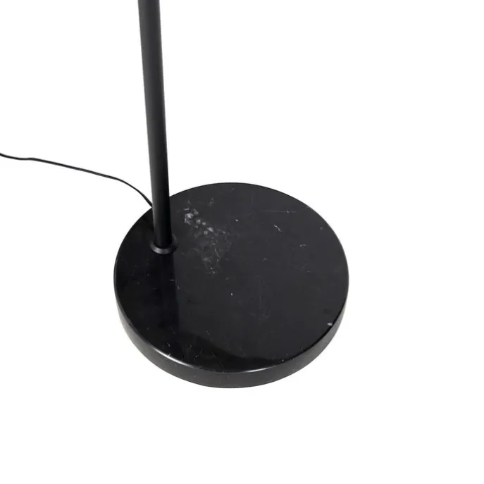 Stehleuchte schwarz mit Schirm hellbraun 50 cm verstellbar - Editor