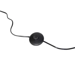 Stehleuchte schwarz mit Schirm hellbraun 50 cm verstellbar - Editor