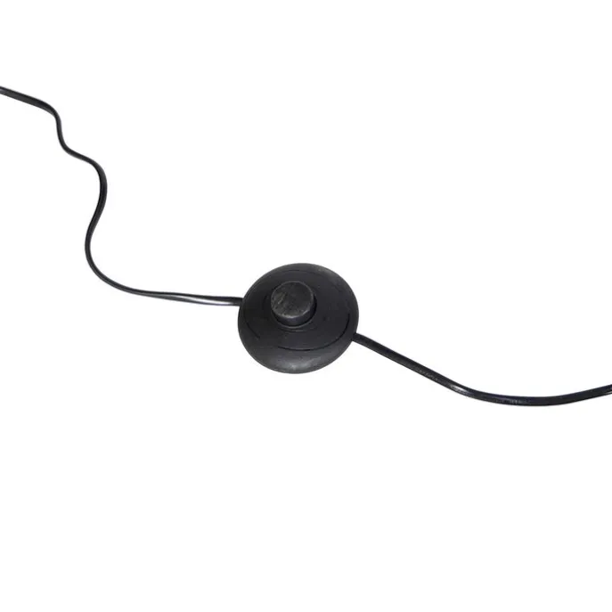 Stehleuchte schwarz mit Schirm hellbraun 50 cm verstellbar - Editor