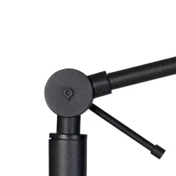 Stehleuchte schwarz mit Schirm hellbraun 50 cm verstellbar - Editor