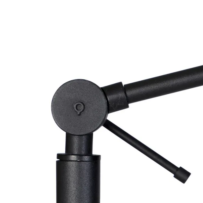 Stehleuchte schwarz mit Schirm hellbraun 50 cm verstellbar - Editor