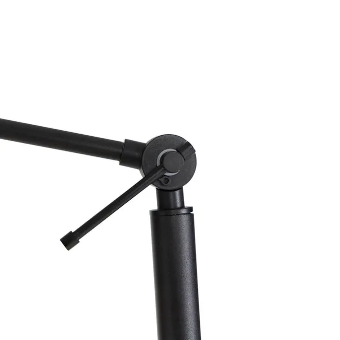 Stehleuchte schwarz mit Schirm hellbraun 50 cm verstellbar - Editor