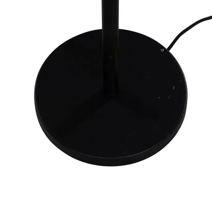 Stehleuchte Schwarz mit Samt-Schirm Krokodil 40cm - Simplo