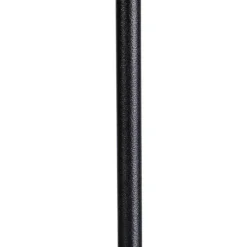 Stehleuchte schwarz mit Veloursschirm Blüten 35 cm - Parte