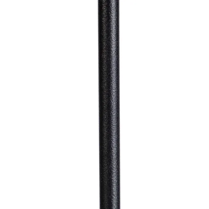 Stehleuchte schwarz mit Veloursschirm Blüten 35 cm - Parte