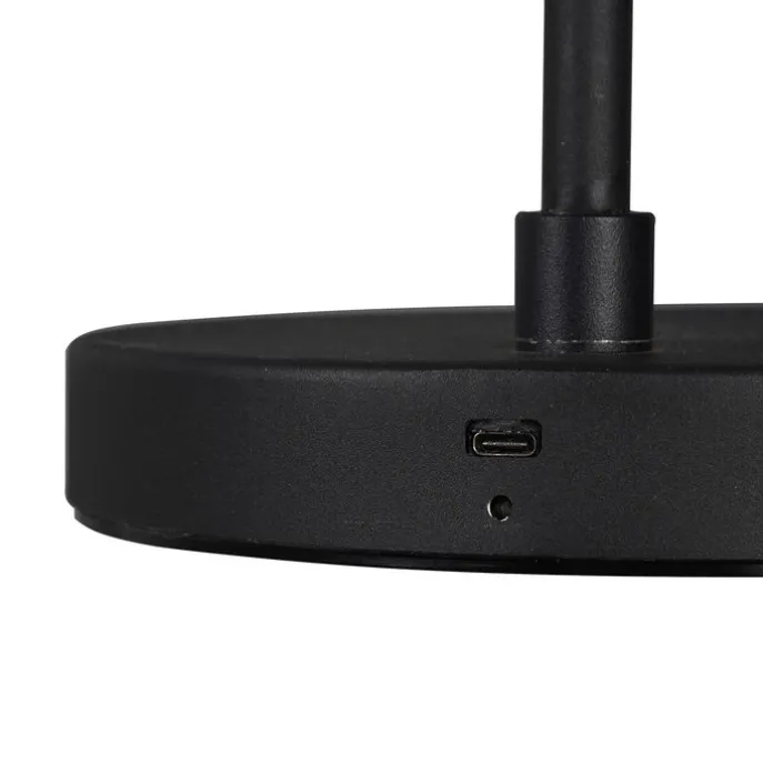 Stehleuchte schwarz wiederaufladbar inkl. LED 4-stufig dimmbar - Mateo