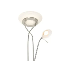 Stehleuchte Stahl inkl. LED und Dimmer mit Leselampe - Empoli