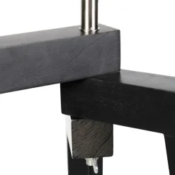 Stehleuchte Stativ mit Baumwollschirm schwarz mit Gold 50 cm - Puros