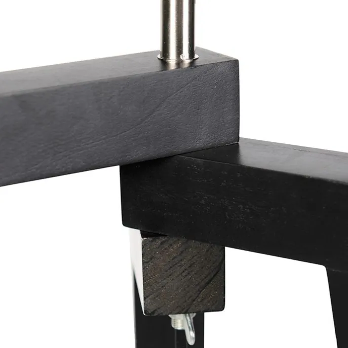 Stehleuchte Stativ mit Baumwollschirm schwarz mit Gold 50 cm - Puros