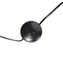 Stehleuchte Stativ schwarz Holz mit schwarzem Schirm 50 cm - Puros