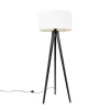 Stehleuchte Stativ schwarz mit Schirm weiß 50 cm - Tripod Classic