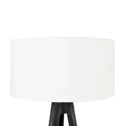 Stehleuchte Stativ schwarz mit Schirm weiß 50 cm - Tripod Classic