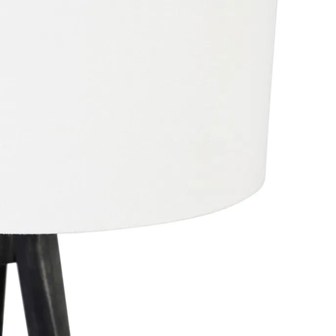 Stehleuchte Stativ schwarz mit Schirm weiß 50 cm - Tripod Classic