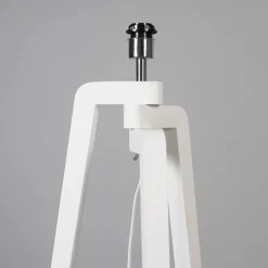 Stehleuchte Stativ weiß mit Lampenschirm 50 cm schwarz - Puros