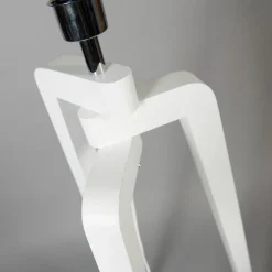 Stehleuchte Stativ weiß mit Lampenschirm 50 cm schwarz - Puros