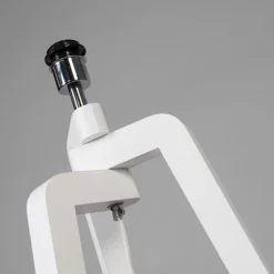 Stehleuchte Stativ weiß mit Lampenschirm 50 cm schwarz - Puros