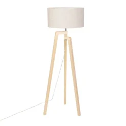 Stehleuchte Stativholz mit Pfefferschirm 50 cm - Puros