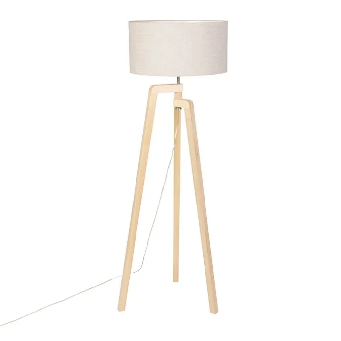 Stehleuchte Stativholz mit Pfefferschirm 50 cm - Puros