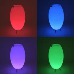 Stehleuchte Weiß 72,5 cm inkl. LED und Lautsprecher Dimmbar RGBW IP44 mit Fernbedienung - Apolo